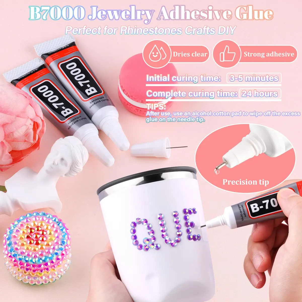 BELLEBOOST Resin Rhinestones 25000pcs Dark Purple AB | Flatback Gems for Nail Art & Crafts - view 5