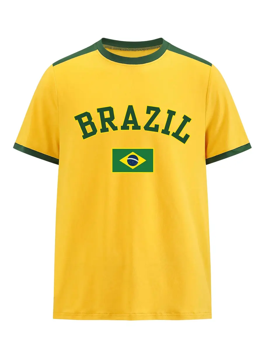 WDIRARA Men's Graphic Print Shirts Tee Streetwear Top Colorblock Jersey | Casual, Stretchable Polyester, Regular Fit, Crew Neck, Short Sleeve - main product image
