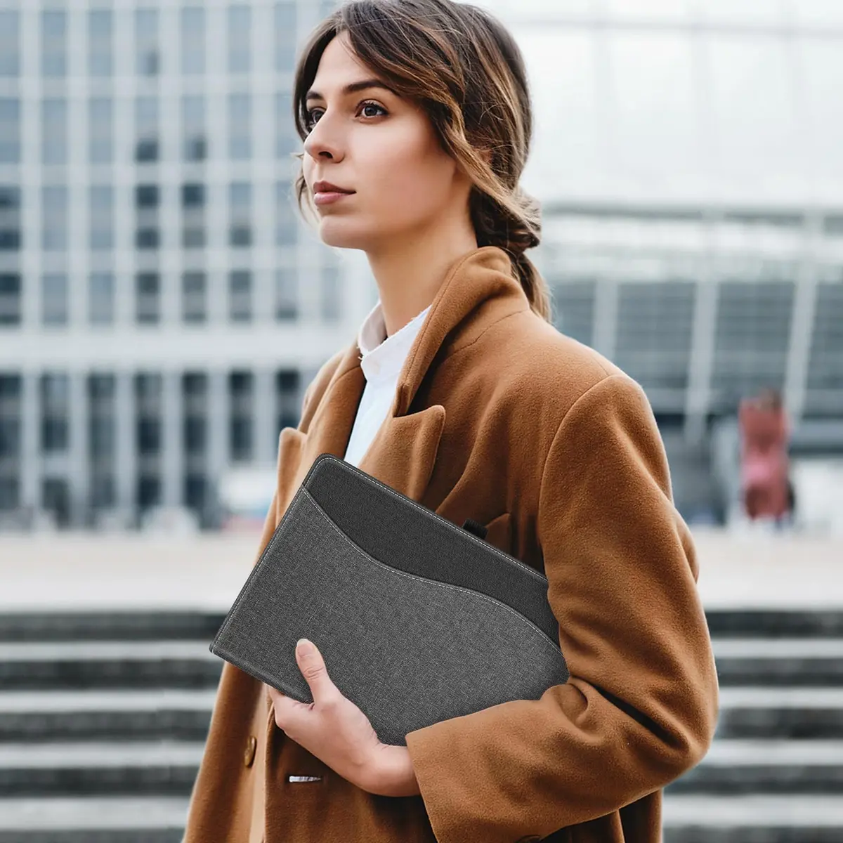 Fintie Case for Lenovo Tab Plus (TB351FU) 11.5 inch 2024 Tablet, Grey | Folio Viewing Stand with Document Slots - view 8
