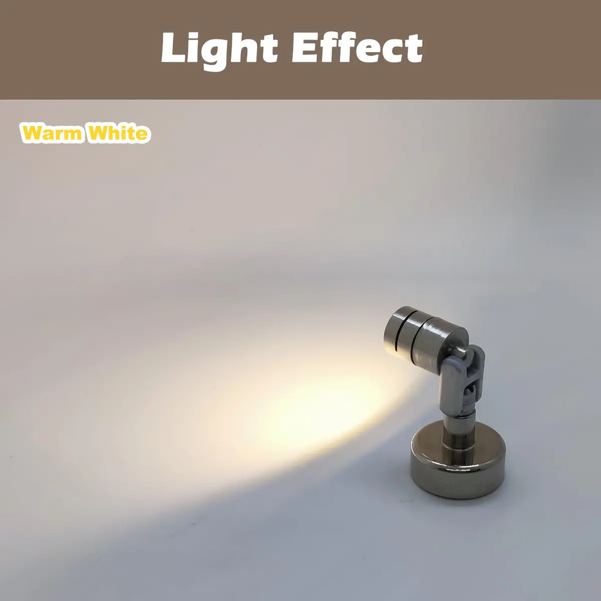 SUZEYAR Miniature LED Light, Tiny Spot Lights with Magnet Base, Battery Operated, Wireless for Artwork & DIY (Warm White) - view 4