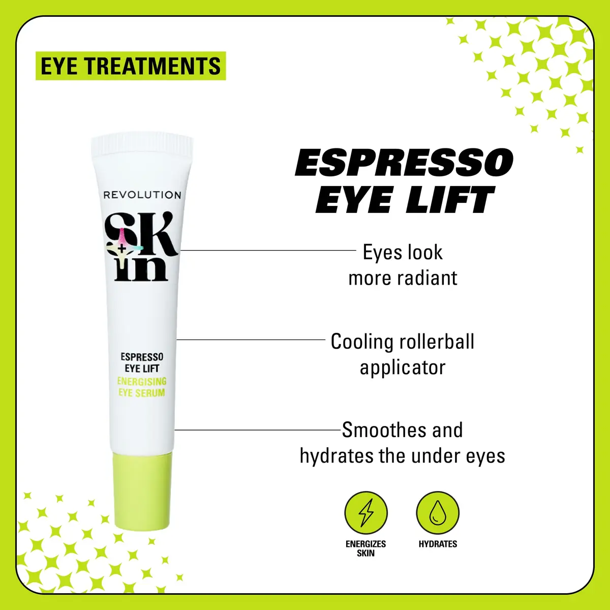 Revolution Skincare London Espresso Eye Lift 5% Caffeine Serum | Hydrates & De-Puffs, Vegan & Fragrance-Free (0.5 Fl Oz) - view 2