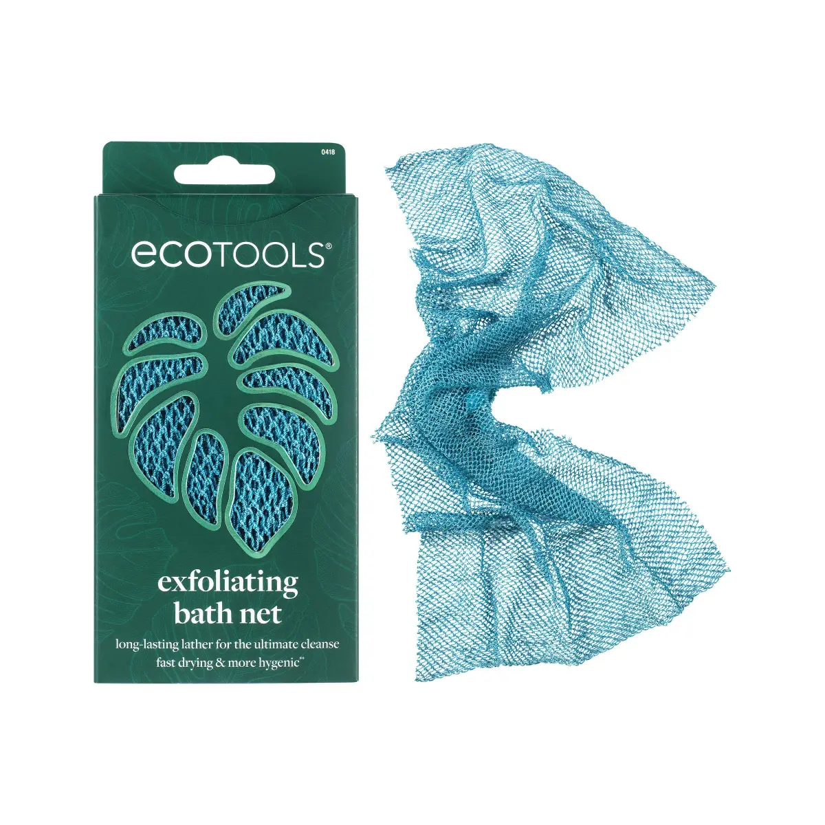 EcoTools Exfoliating Bath Net Body Scrubber Blue | 1 Count (Pack of 1) - main product image