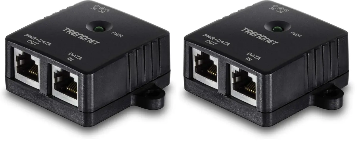 TRENDnet Gigabit Power Over Ethernet Injector, 1 x Gigabit Ethernet, 15.4W, Black, TPE-113GI | Supports Full Duplex Gigabit Speeds - main product image
