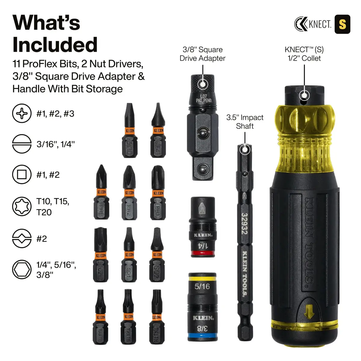 Klein Tools 32517HD KNECT 17-in-1 Impact-Rated Hybrid Screwdriver | Versatile & Impact-Ready for Professionals - view 2