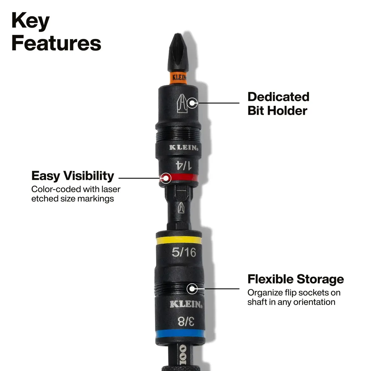 Klein Tools 32517HD KNECT 17-in-1 Impact-Rated Hybrid Screwdriver | Versatile & Impact-Ready for Professionals - view 3