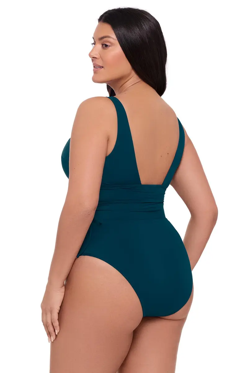 S3 Swim Women's Standard Cinch One Piece Swimsuit, Dusk Blue | Tummy Control & Support (70-120 chars) - view 2
