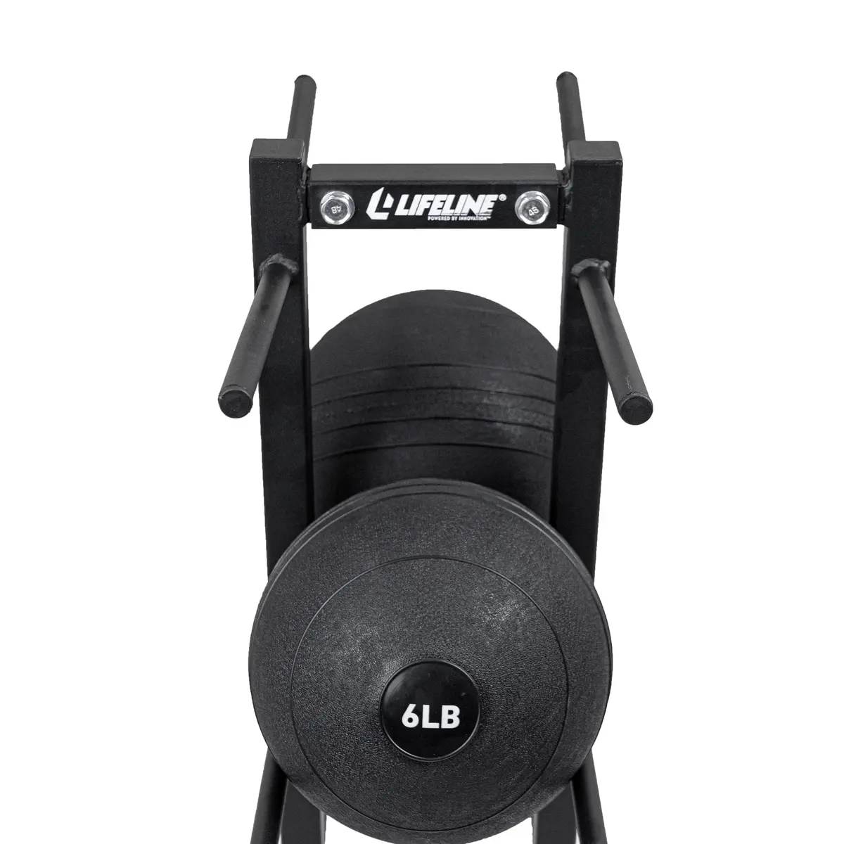 Lifeline Fitness Slam Ball Rack | Space-Saving Vertical Storage for 8 Slam Balls, Durable Alloy Steel, Black Finish - view 3