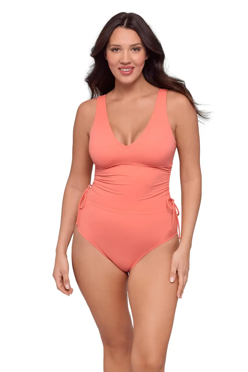 S3 Swim Women's Standard Cinch One Piece Swimsuit, Dusk Blue | Tummy Control & Support (70-120 chars) - main product image