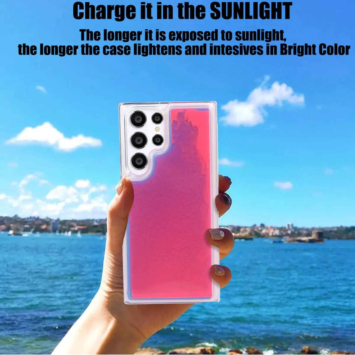 Losin Fluorescent Case Compatible with Galaxy S25 Plus | Glow in The Dark Quicksand Cover - view 3