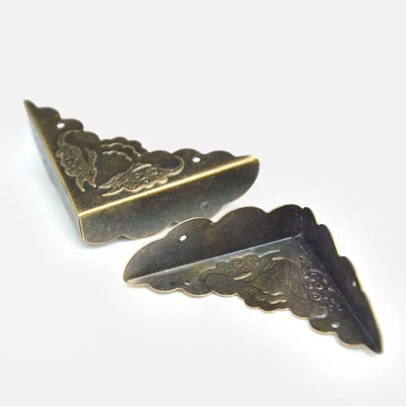 RFORPLY Metal Furniture Corner Protector 40 pcs | Antique Bronze, Vintage Style, Iron, 1.69x1.69x2.36 inch - view 4