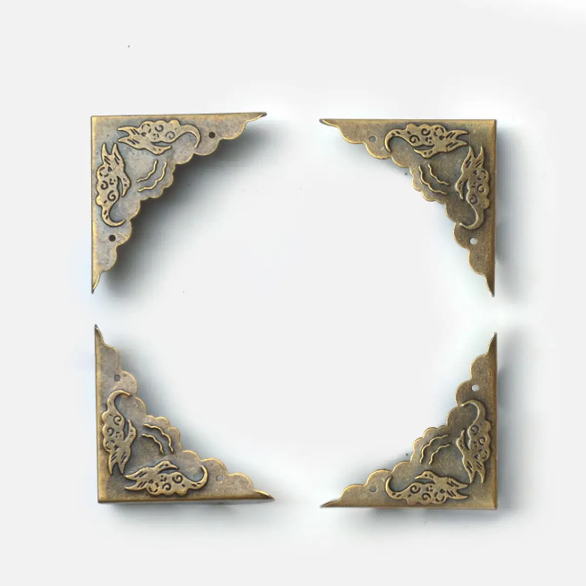 RFORPLY Metal Furniture Corner Protector 40 pcs | Antique Bronze, Vintage Style, Iron, 1.69x1.69x2.36 inch - view 5