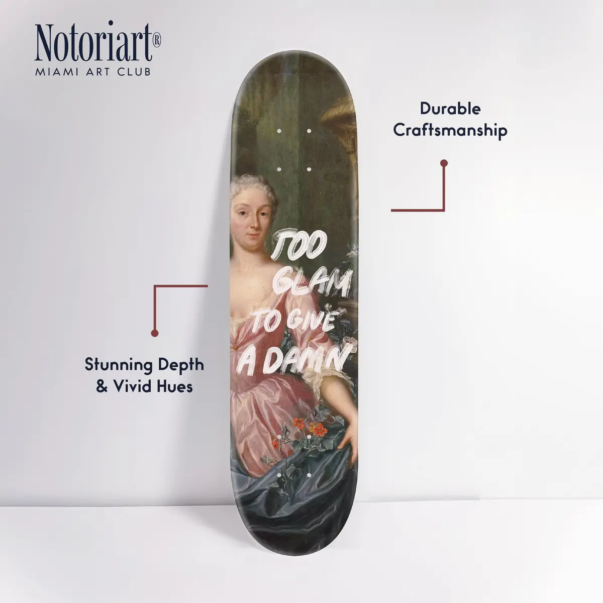 NotoriArt Acrylic Wall Art Skateboard 8" x 32" | Modern Pop Culture Decor - view 4