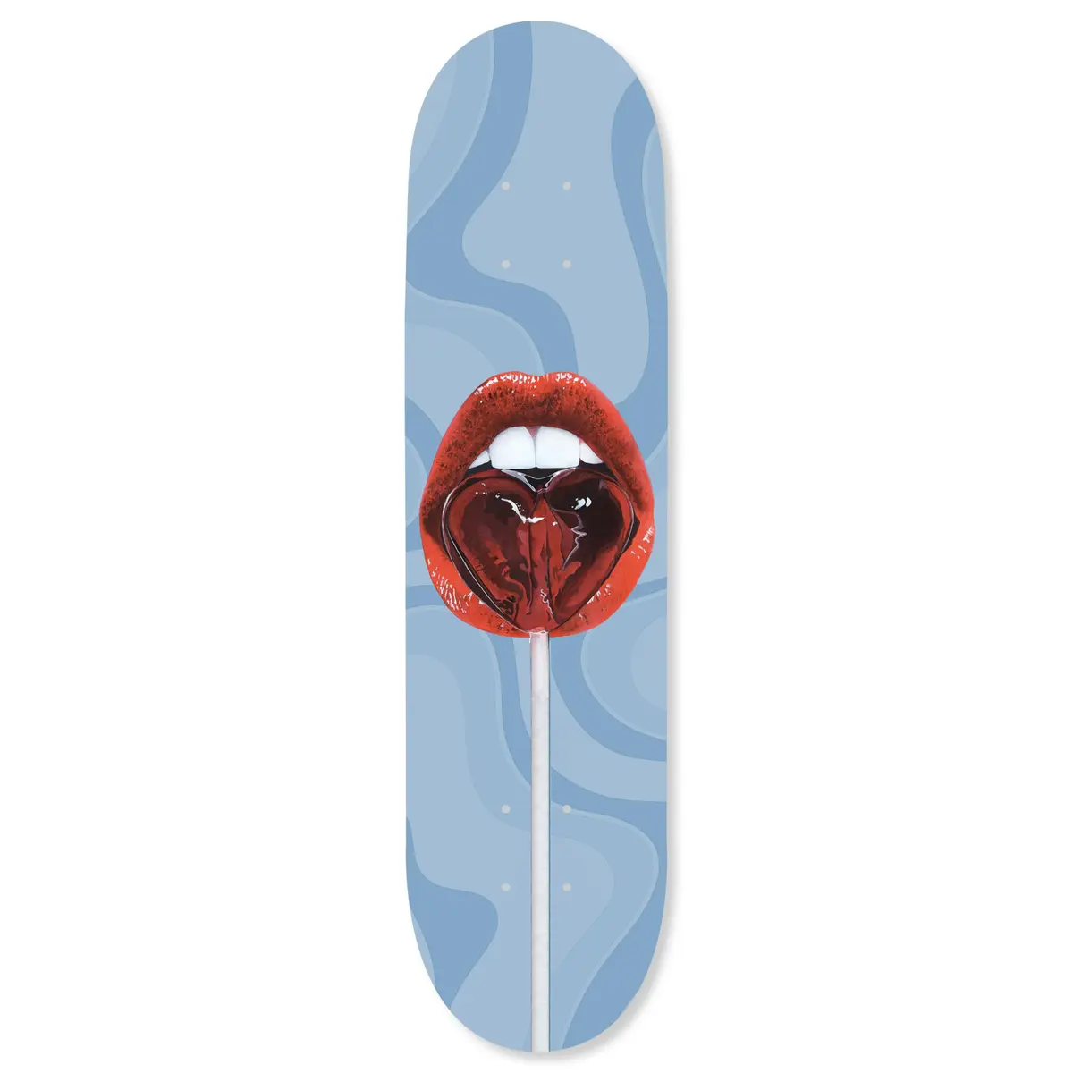 NotoriArt Trendy Pop Acrylic Wall Art Die-Cut 8" x 32" | Skateboard Lollipop Lips - main product image