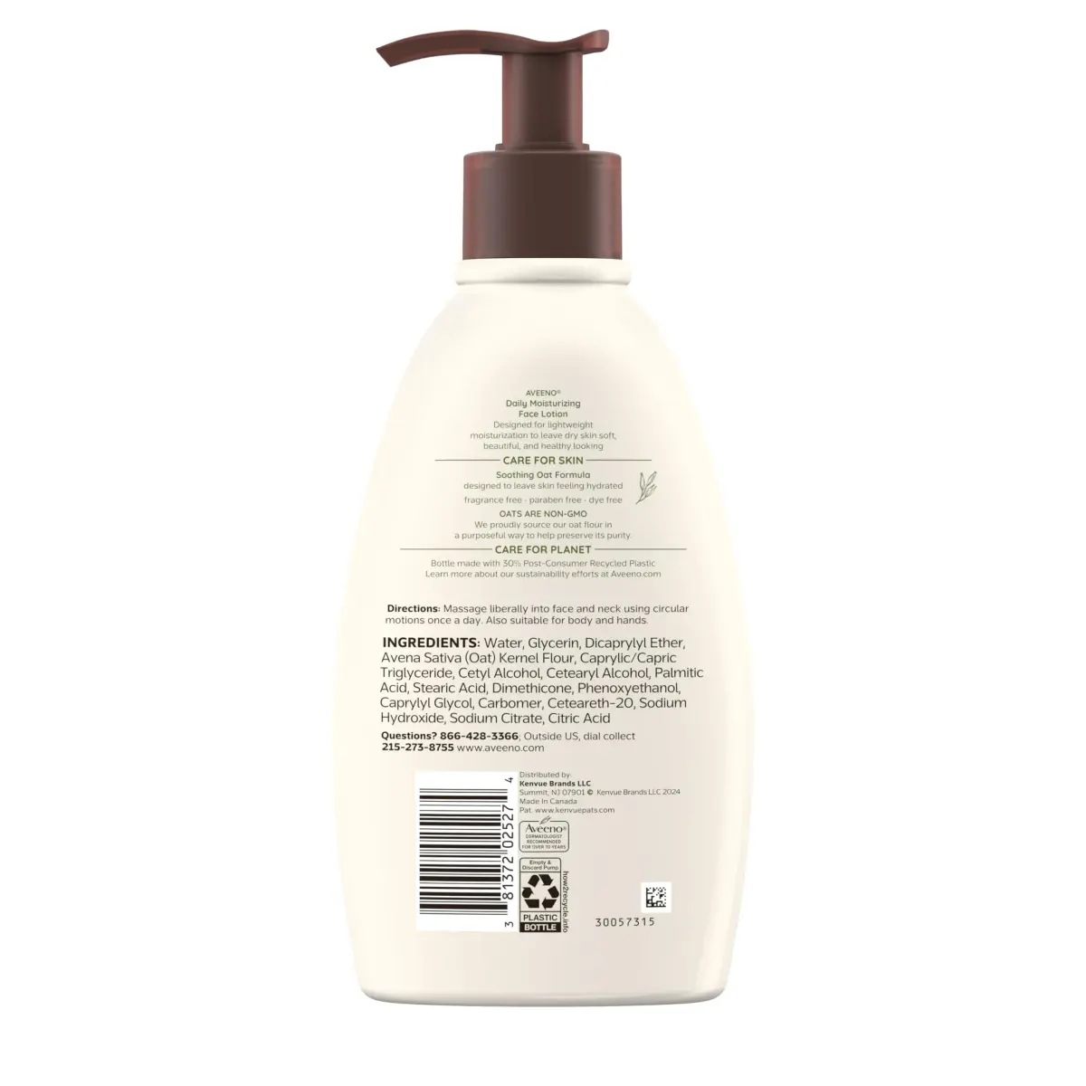 Aveeno Daily Moisturizing Face Lotion Fragrance Free 355ml (12 fl. oz) | Hydrates Dry, Sensitive Skin - view 7