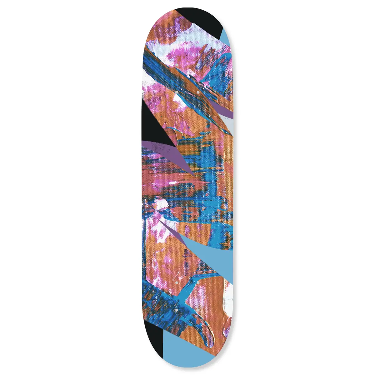 NotoriArt Pop Glitch Skateboard Wall Art 8" x 32" | Vibrant Acrylic Decor for Urban Spaces - main product image