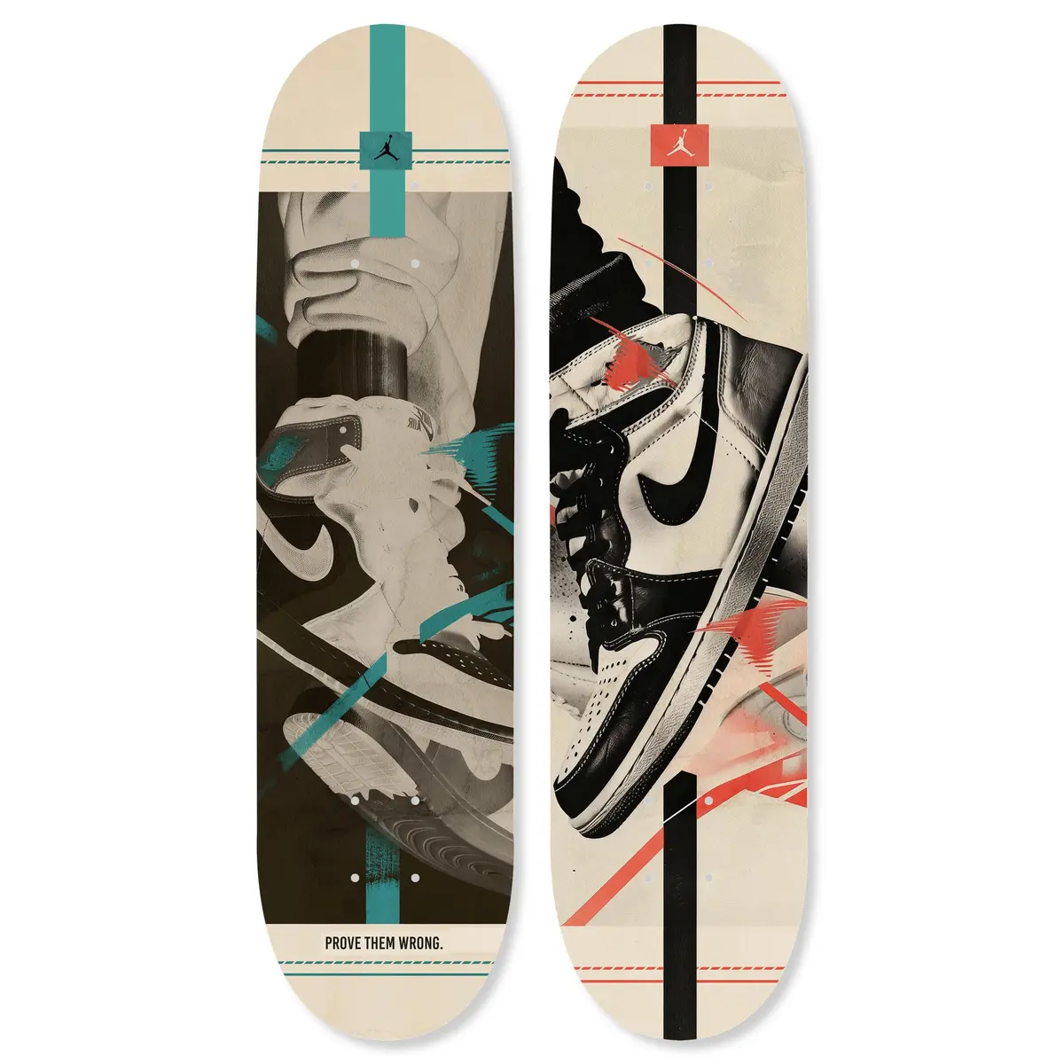 NotoriArt Wall Art 8" x 32" Acrylic Skateboard Set | Retro Urban Pop Culture - main product image