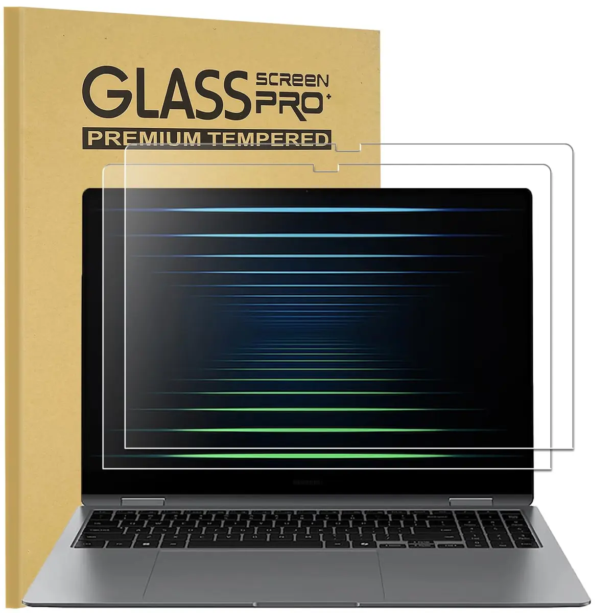 KEANBOLL 2 Pack Tempered Glass Screen Protector for 16-Inch Samsung Galaxy Book5 Pro 360 16" NP960QHA / Galaxy Book5 Pro 16" NP960XHA, Ultra Clear, Anti Scratch, Bubble Free - main product image