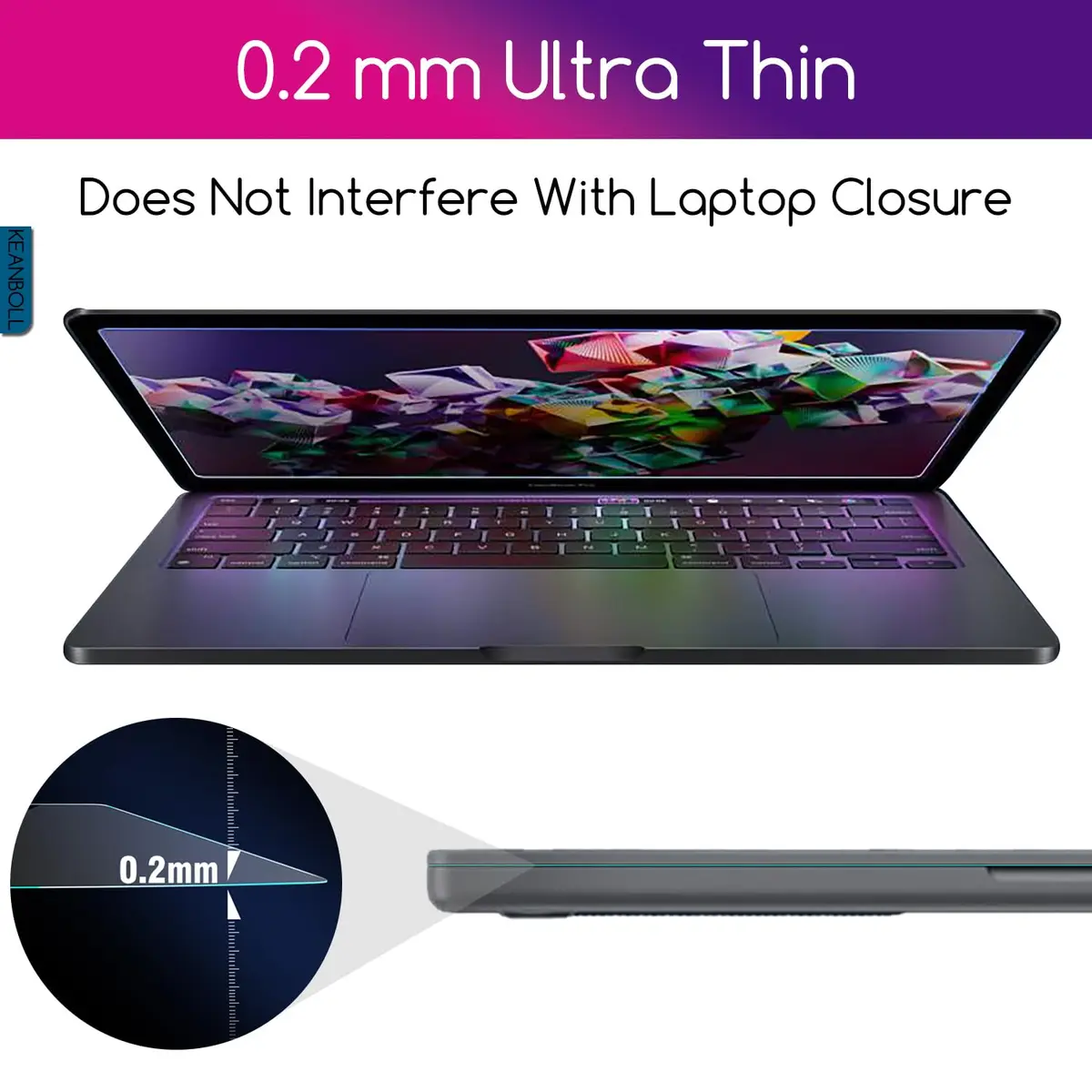 KEANBOLL 2 Pack Tempered Glass Screen Protector for 16-Inch Samsung Galaxy Book5 Pro 360 16" NP960QHA / Galaxy Book5 Pro 16" NP960XHA, Ultra Clear, Anti Scratch, Bubble Free - view 5