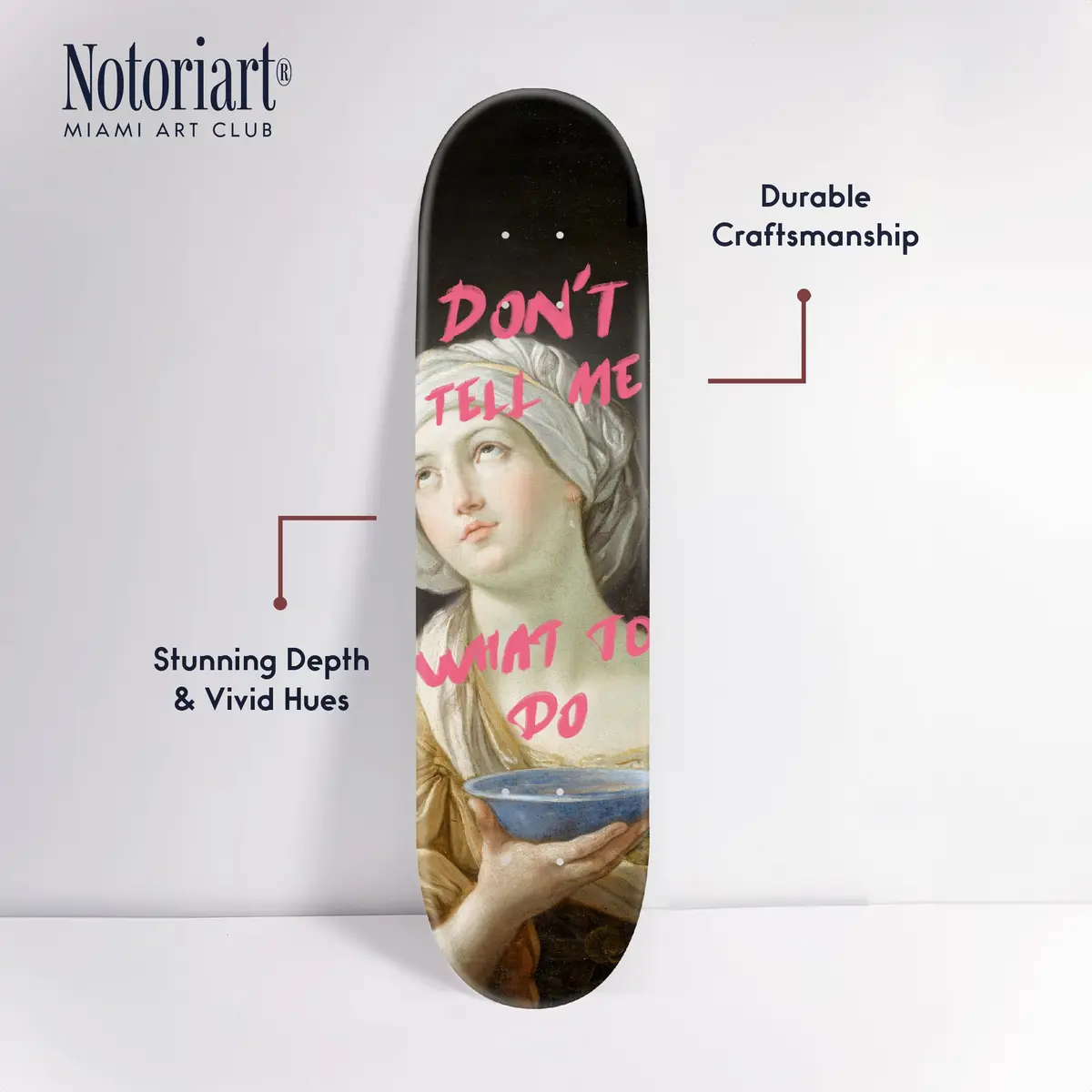 NotoriArt Modern Typography Acrylic Wall Art Die-Cut 8" x 32" | Skateboard Pop Art Decor - view 4