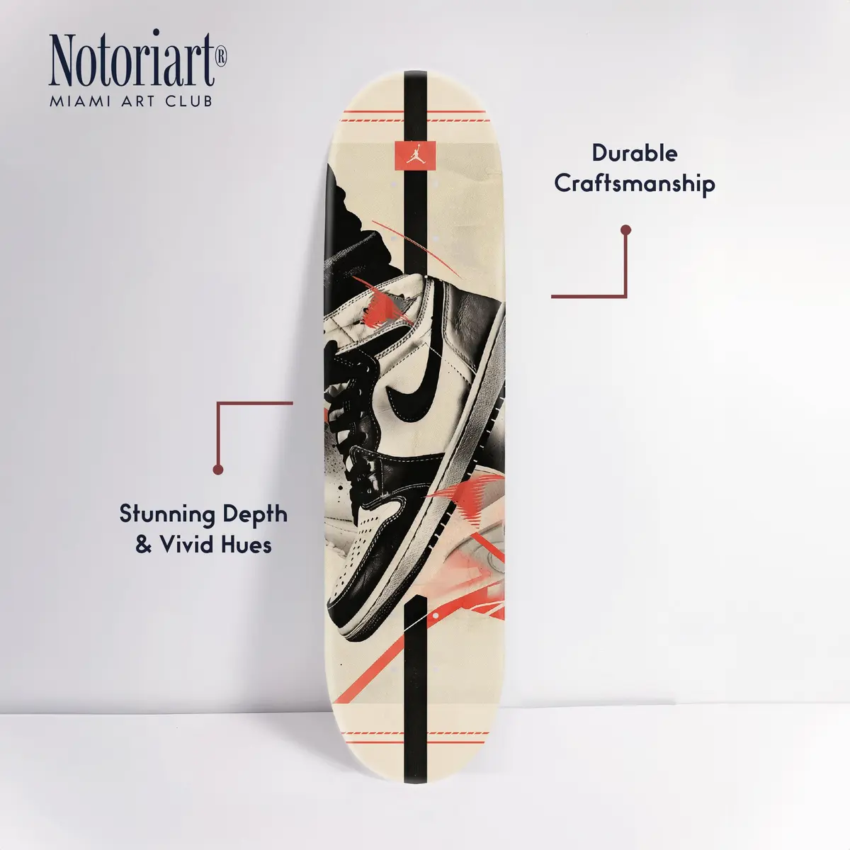 NotoriArt Urban Graffiti Wall Art Acrylic Panel 8" x 32" | Retro Skateboard Poster - view 4