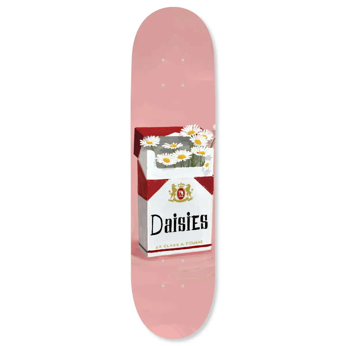 NotoriArt Pop Daisies Skateboard Wall Art 8" x 32" Acrylic Pop Art Decor - main product image