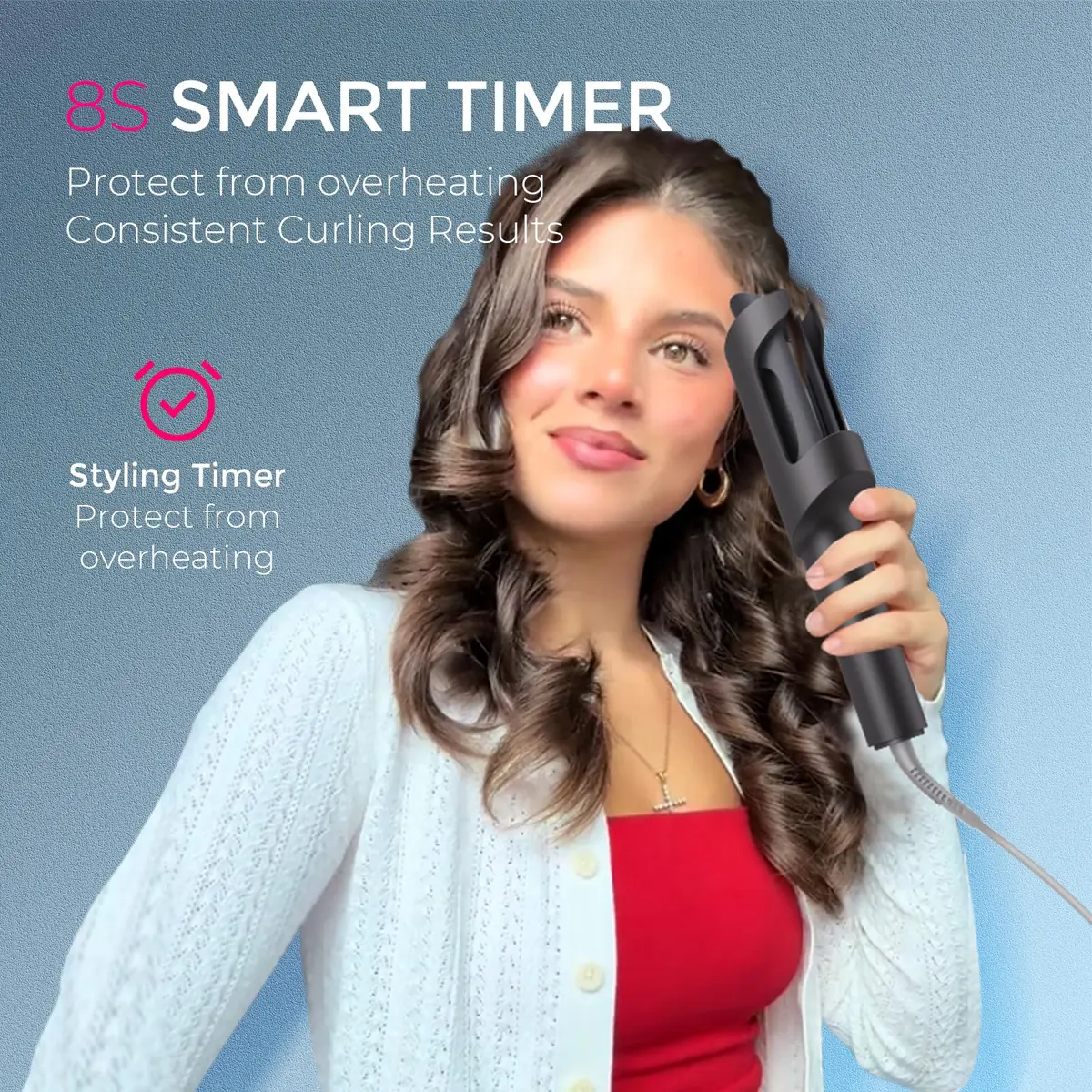 TYMO CurlPRO Automatic Rotating Curling Iron 1 1/4 Inch | Beach Waves & Long-Lasting Curls - view 5
