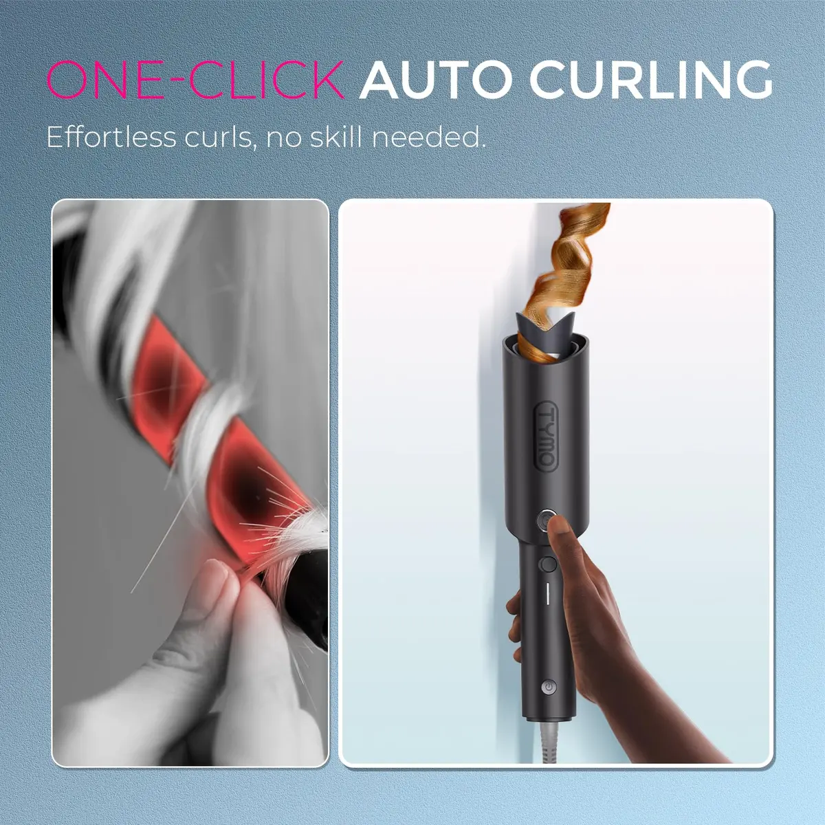 TYMO CurlPRO Automatic Rotating Curling Iron 1 1/4 Inch | Beach Waves & Long-Lasting Curls - view 2