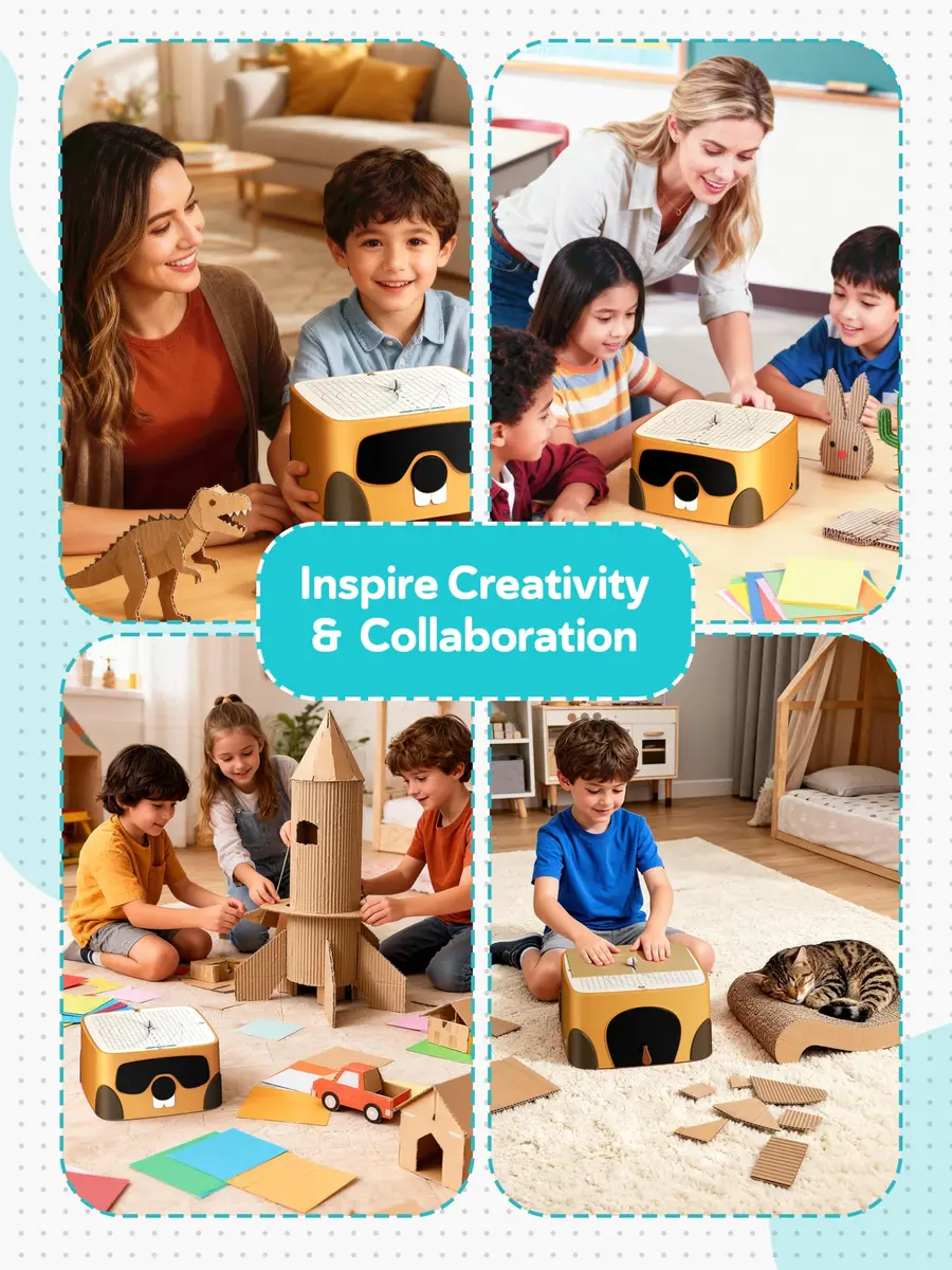BEAVERBOT Cardboard Cutter for Kids, Safe Cardboard Saw Machine | Creative, Child-Friendly DIY Toy - view 5