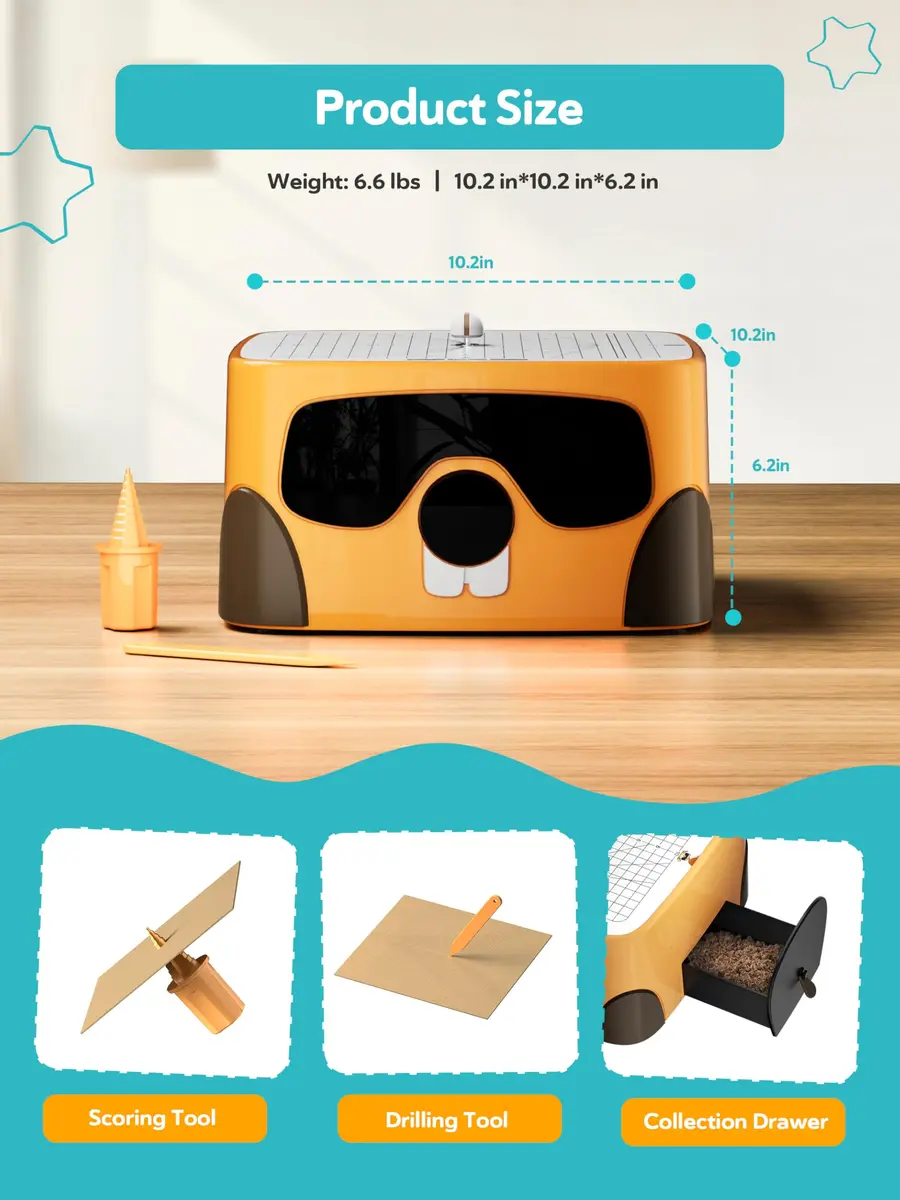 BEAVERBOT Cardboard Cutter for Kids, Safe Cardboard Saw Machine | Creative, Child-Friendly DIY Toy - view 6
