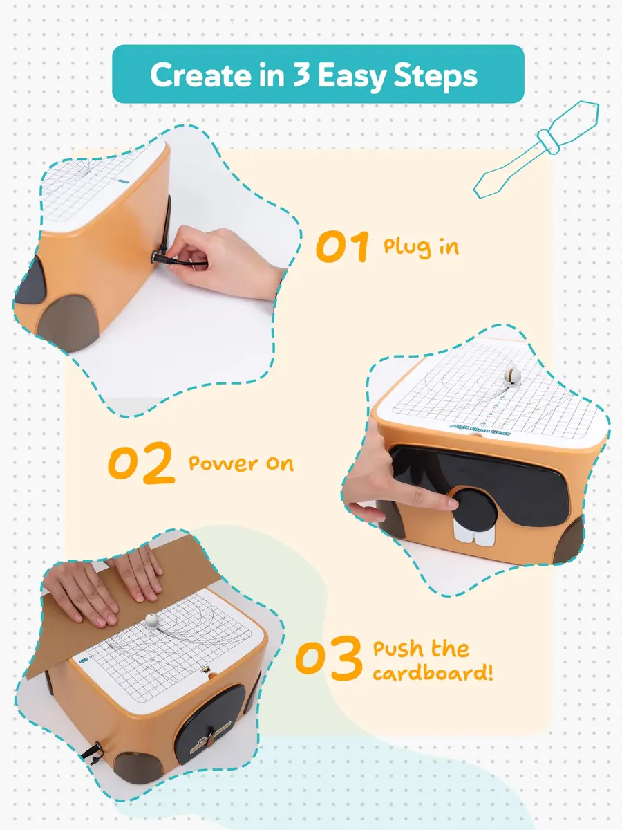 BEAVERBOT Cardboard Cutter for Kids, Safe Cardboard Saw Machine | Creative, Child-Friendly DIY Toy - view 3