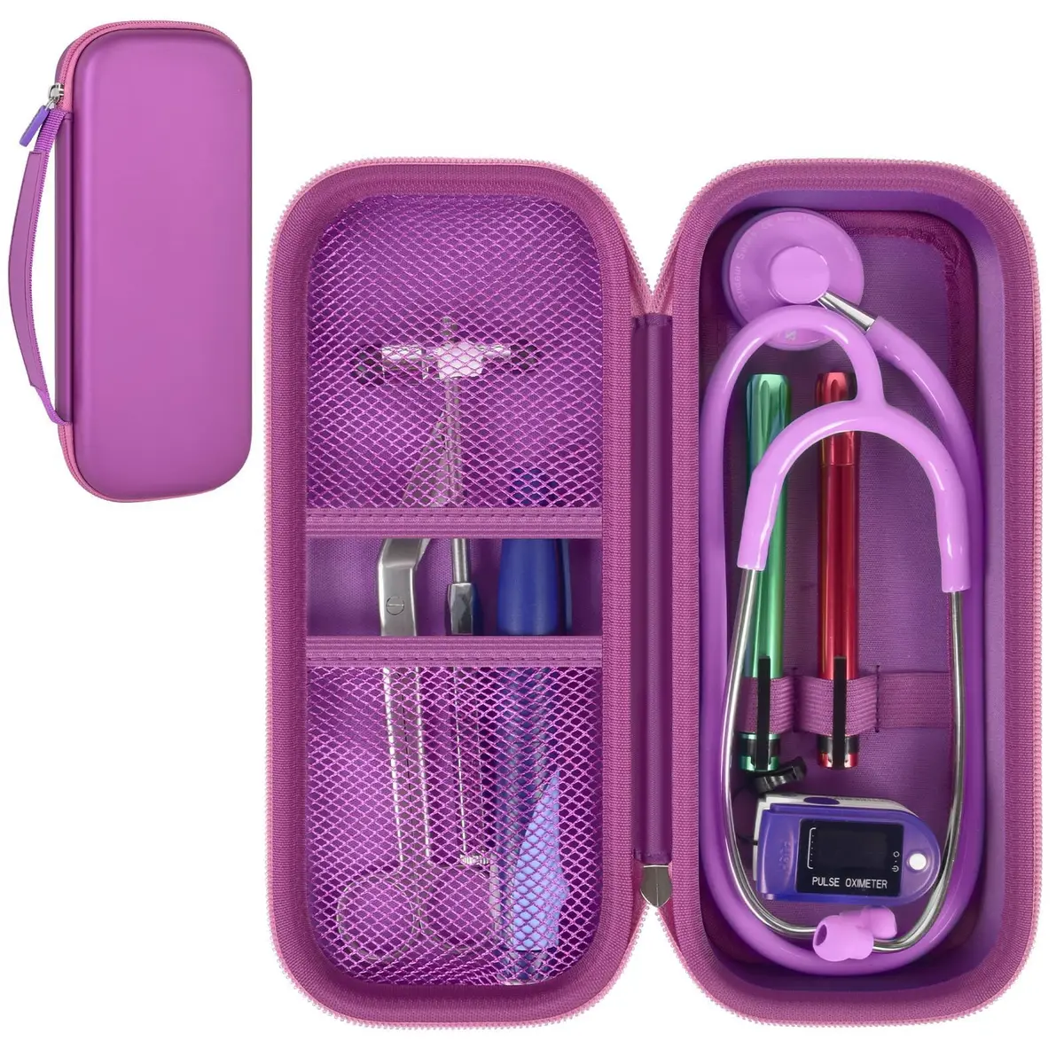 ALKOO Stethoscope Case for 3M Littmann Classic III/Cardiology IV, Violet | Hard Shell Protection for Professionals - main product image