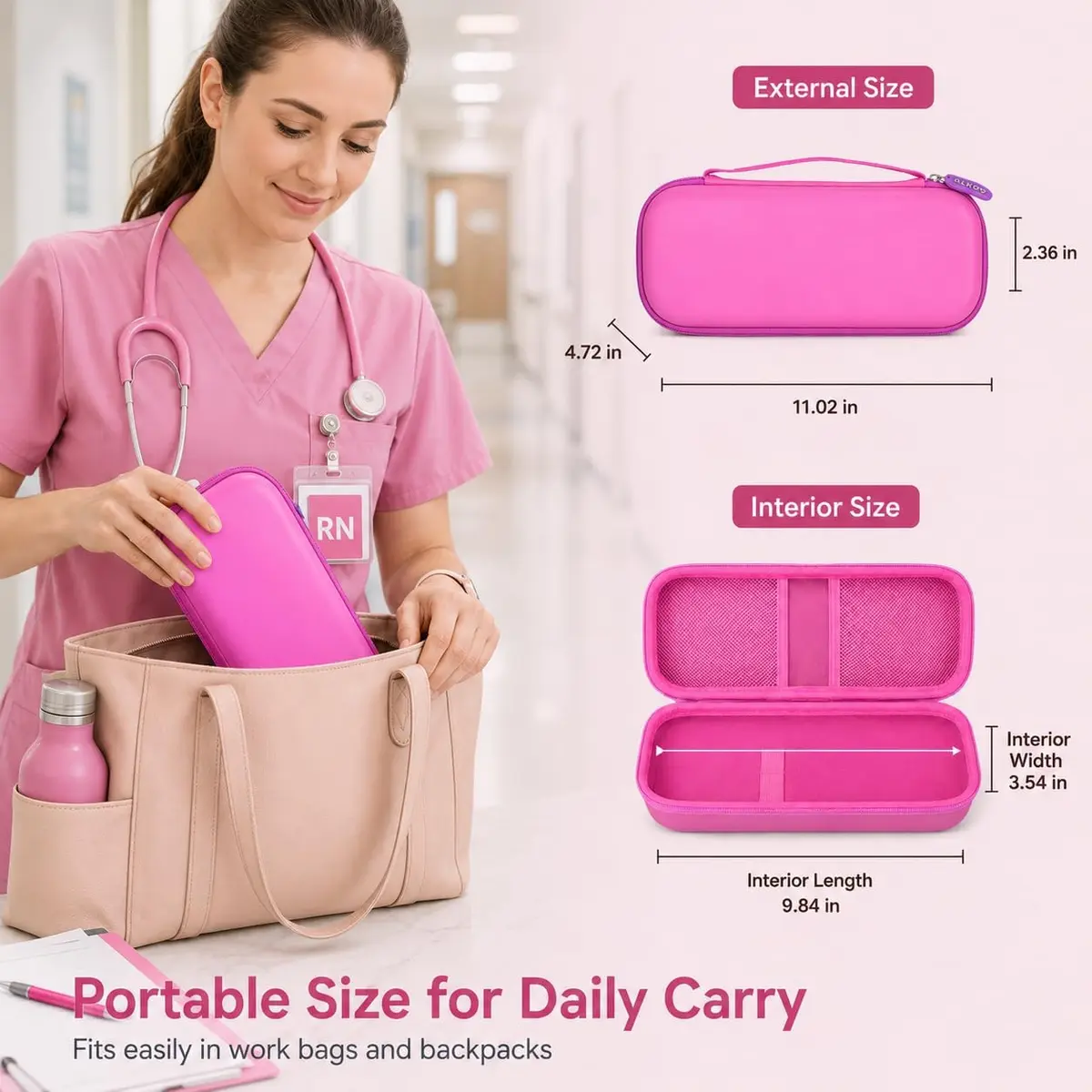 ALKOO Stethoscope Case for 3M Littmann Classic III/Cardiology IV, Lavender | Protects Your Essential Medical Tools - view 5