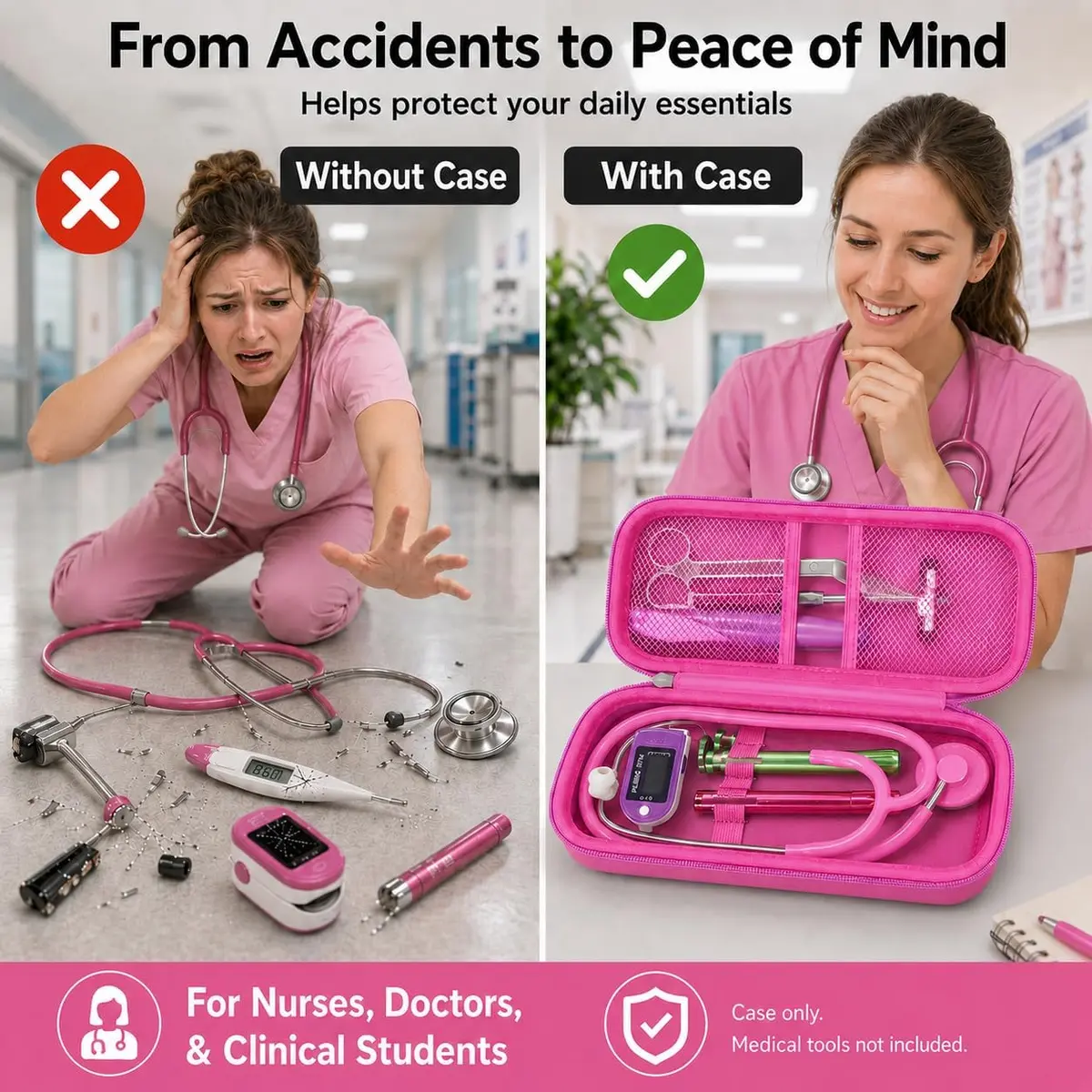 ALKOO Stethoscope Case for 3M Littmann Classic III/Cardiology IV, Lavender | Protects Your Essential Medical Tools - view 6