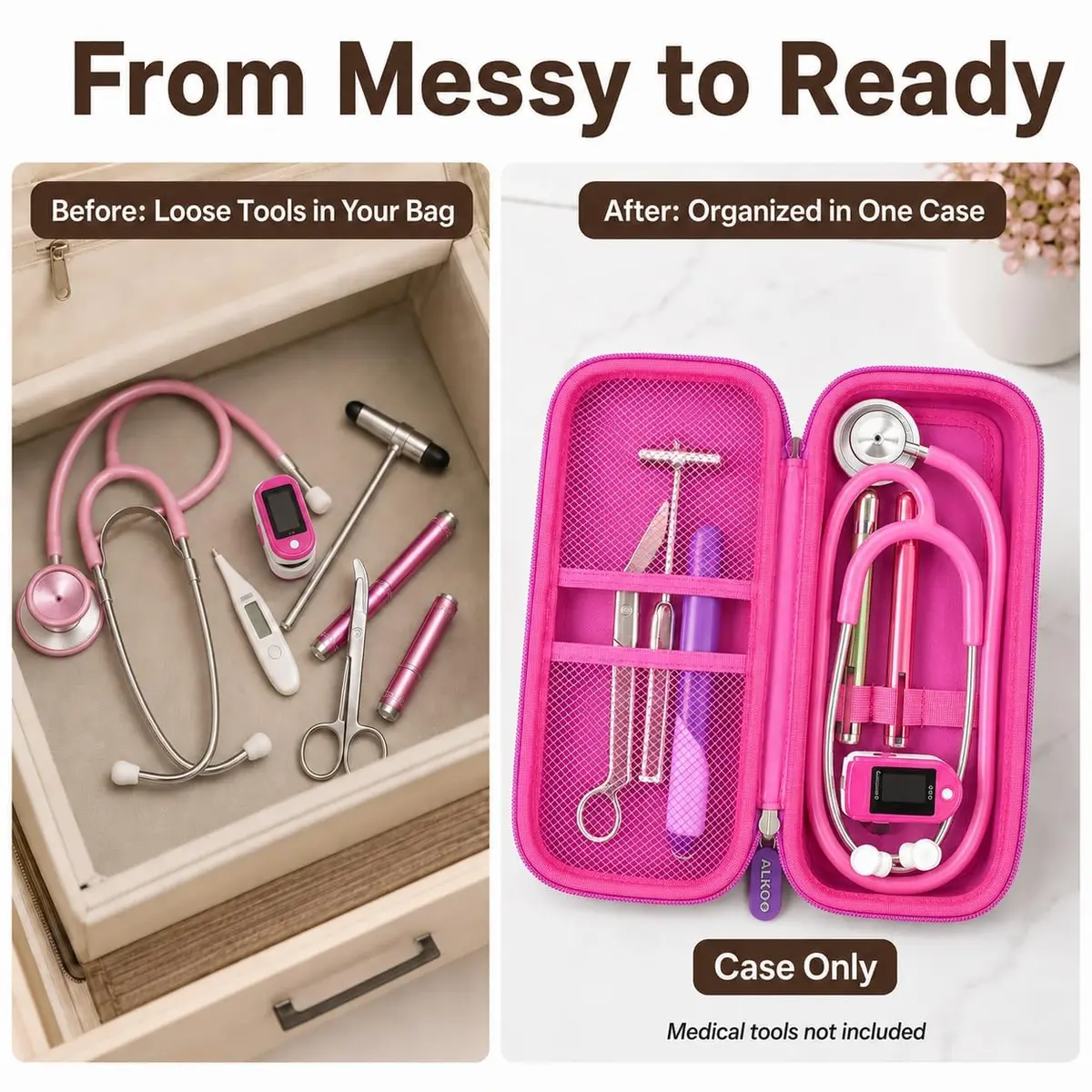 ALKOO Stethoscope Case for 3M Littmann Classic III/Cardiology IV, Lavender | Protects Your Essential Medical Tools - view 7
