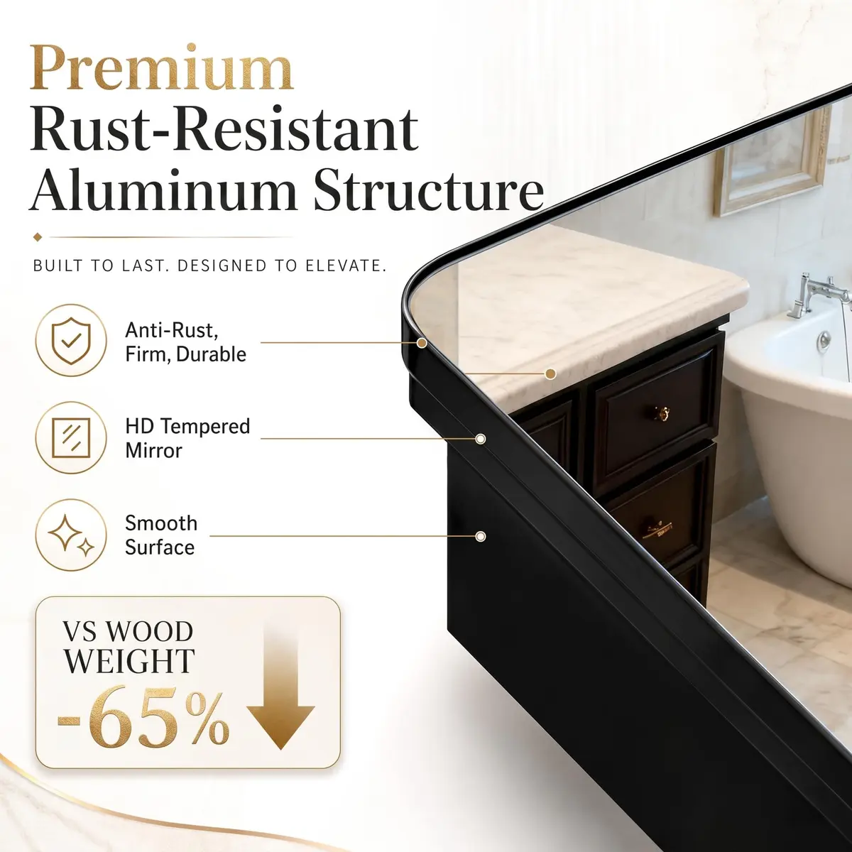GoTiling 16x24 Black Medicine Cabinet with Mirror | Recessed & Surface Mount, Modern Design - view 7
