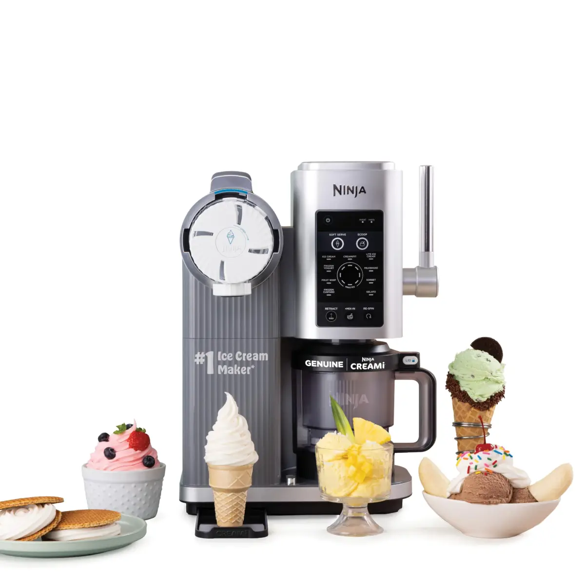 Ninja CREAMi Scoop & Swirl 13-in-1 Ice Cream and Soft Serve Maker NC701 | 16 oz (473 ml) Capacity - main product image