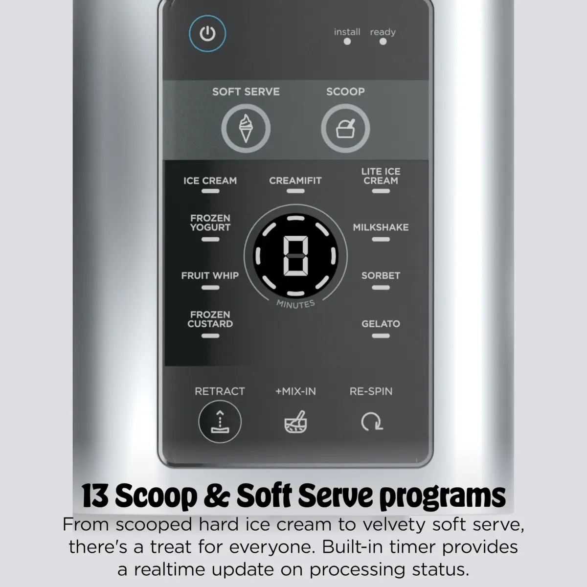 Ninja CREAMi Scoop & Swirl 13-in-1 Ice Cream and Soft Serve Maker NC701 | 16 oz (473 ml) Capacity - view 3
