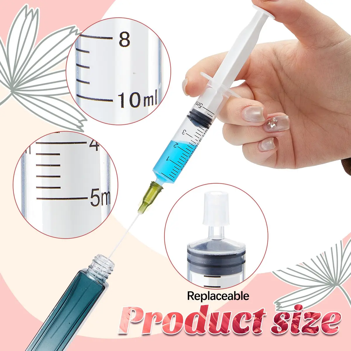 Geiserailie Perfume Syringe Extractor 5ml & 10ml | Refillable Decant Kit for Perfumes & Liquids - view 3