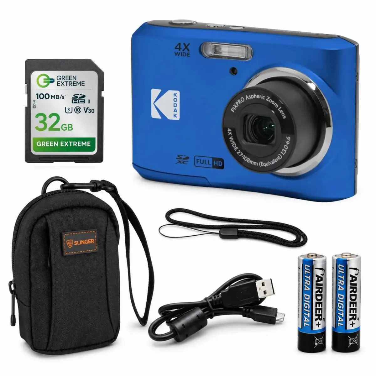 Kodak PIXPRO FZ45 Friendly Zoom Digital Camera Blue 16MP (16 Megapixels) | 4X Optical Zoom - main product image