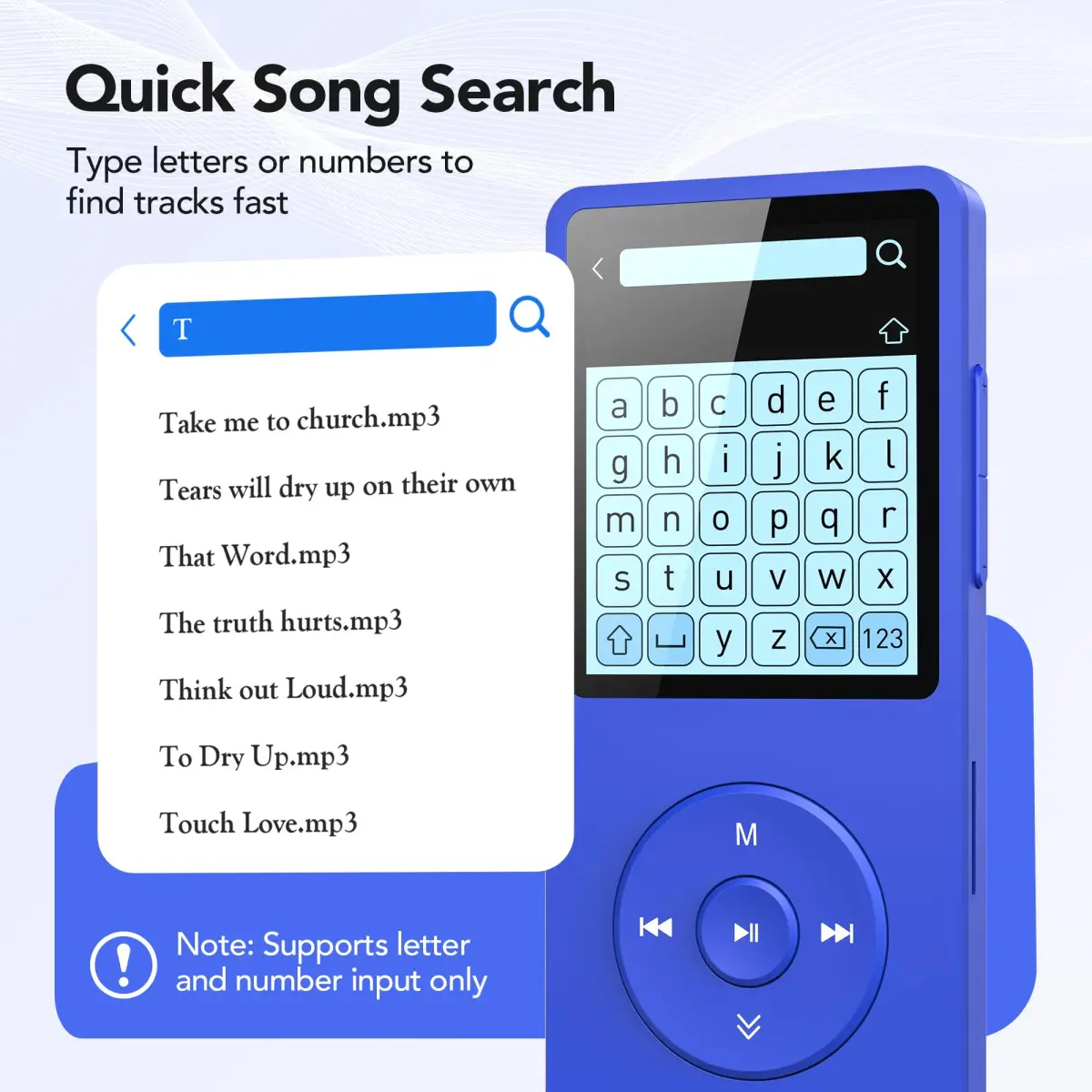 AGPTEK A02PL MP3 Player 64GB Deep Blue | 65 Hours Playback - view 5