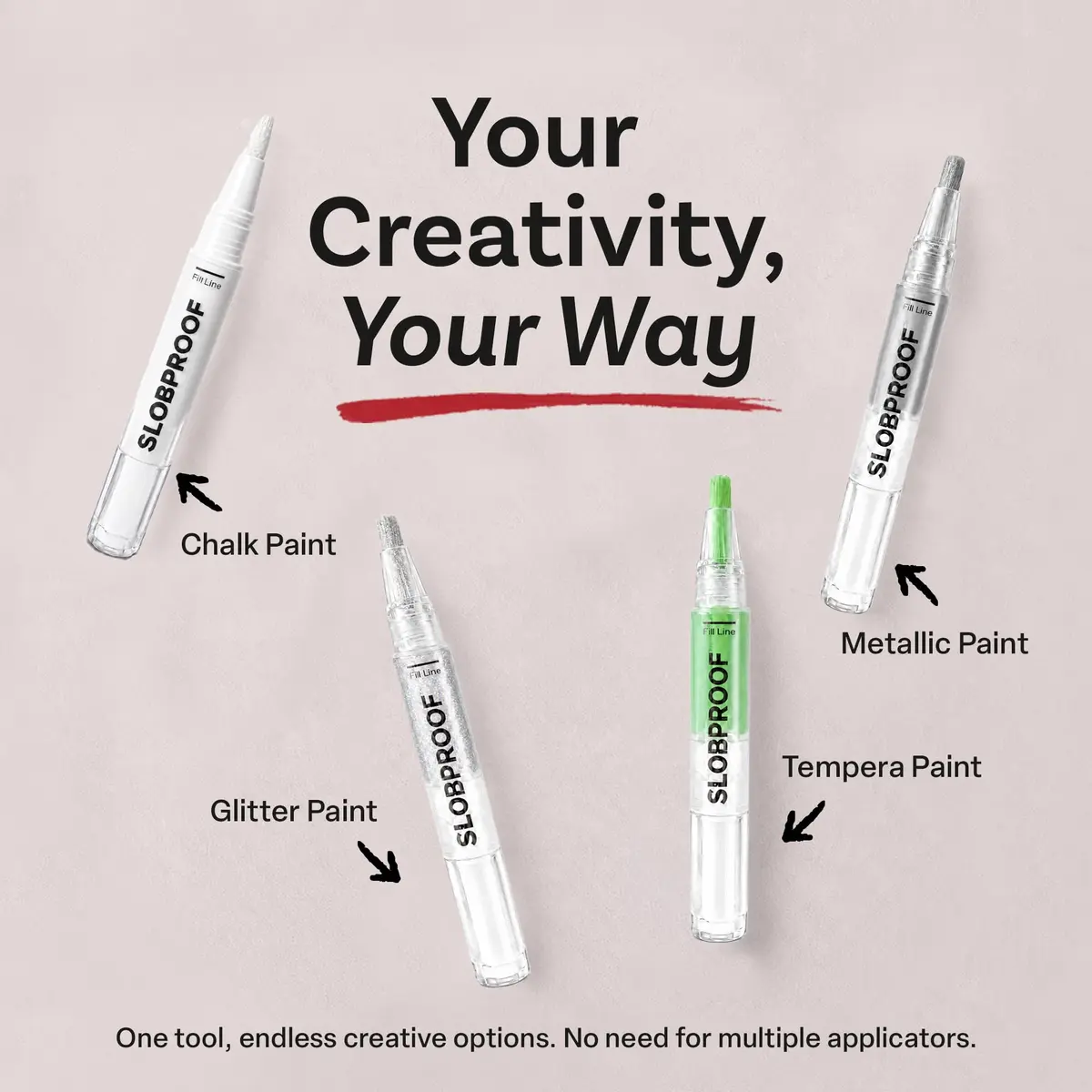 Slobproof Paint It! Decorating Pen Set with 5 Refillable Pens | Mess-Free Precision for Crafts & DIY - view 7