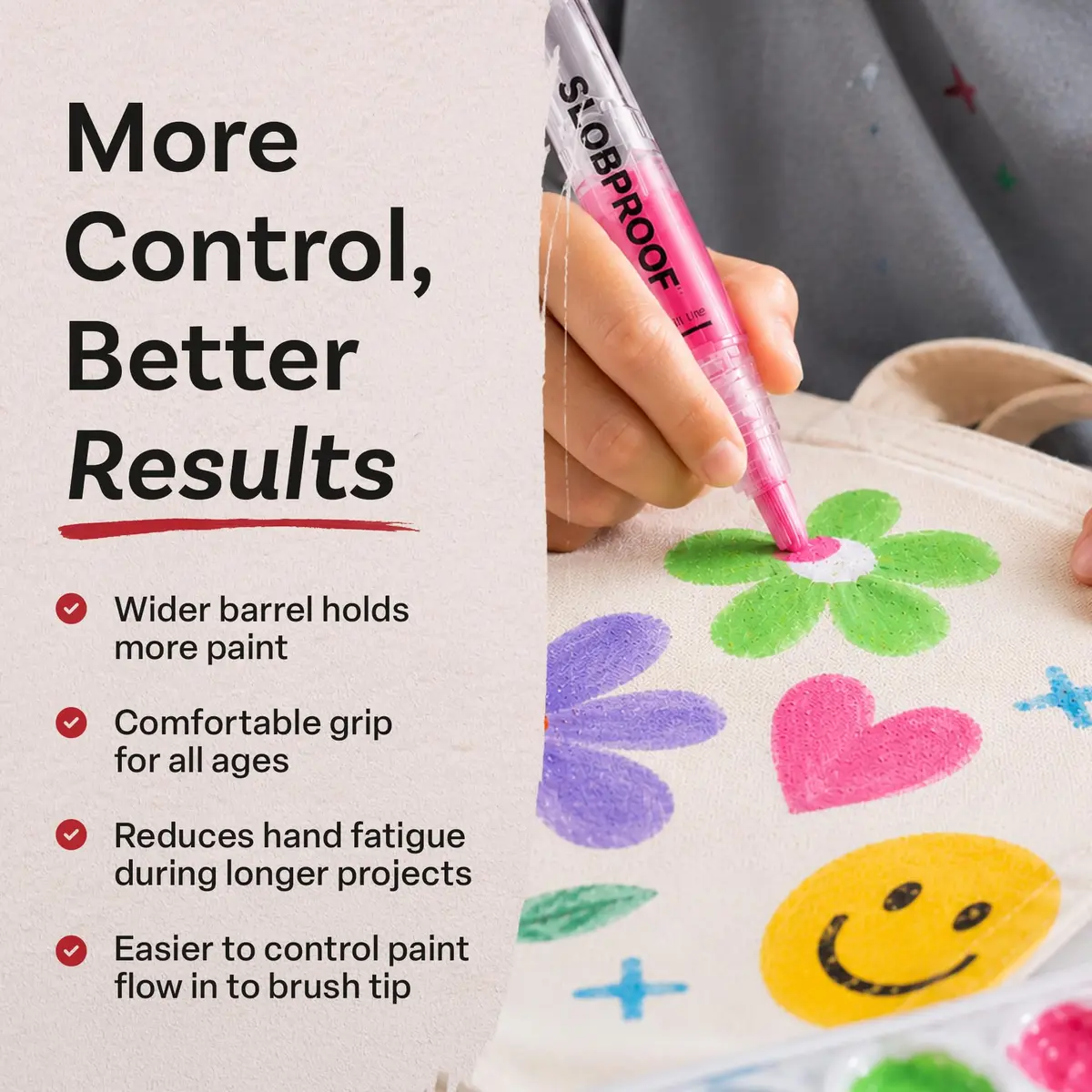 Slobproof Paint It! Decorating Pen Set with 5 Refillable Pens | Mess-Free Precision for Crafts & DIY - view 3