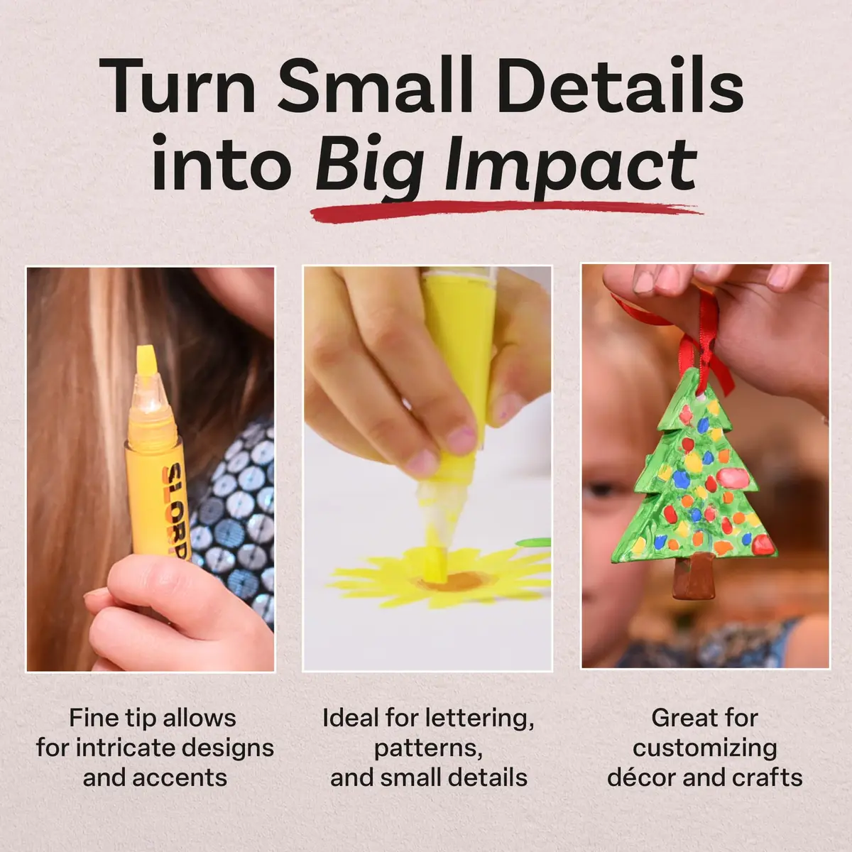 Slobproof Paint It! Decorating Pen Set with 5 Refillable Pens | Mess-Free Precision for Crafts & DIY - view 4