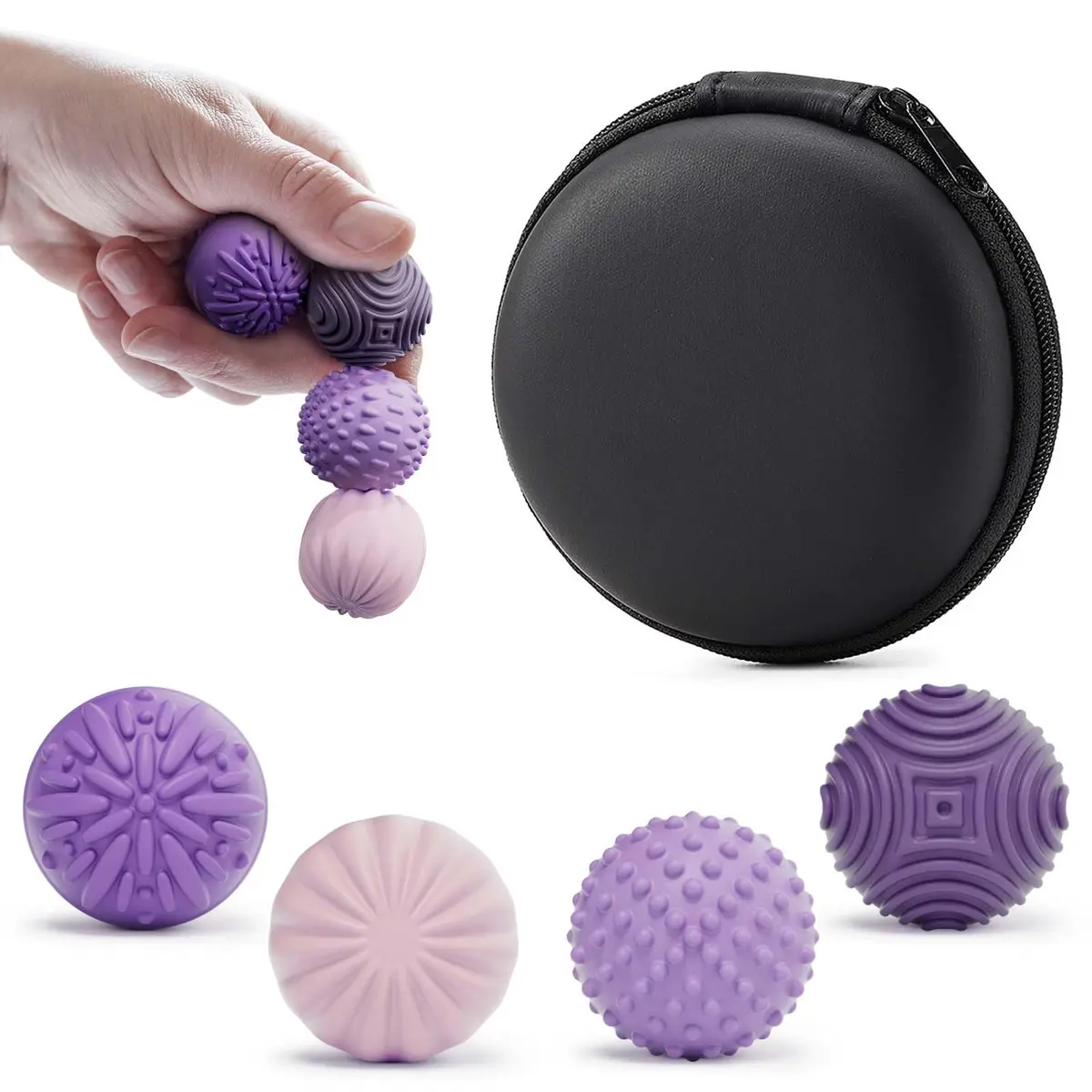 luckdoor Silicone Magnetic Balls Fidget Toys for Adults & Teens | Stress Relief Sensory Gadgets, 4PCS, Compact, Unisex - main product image