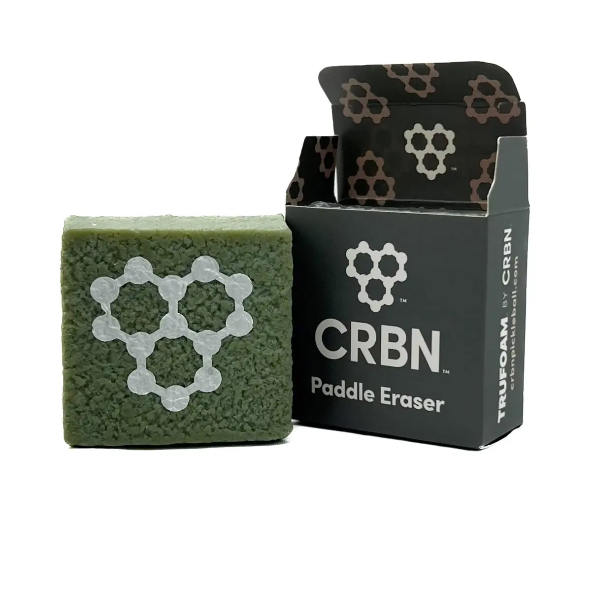 CRBN Pickleball Paddle Eraser, Patent Pending (Green, 1-Pack) | Cleans Carbon Fiber Paddles - main product image