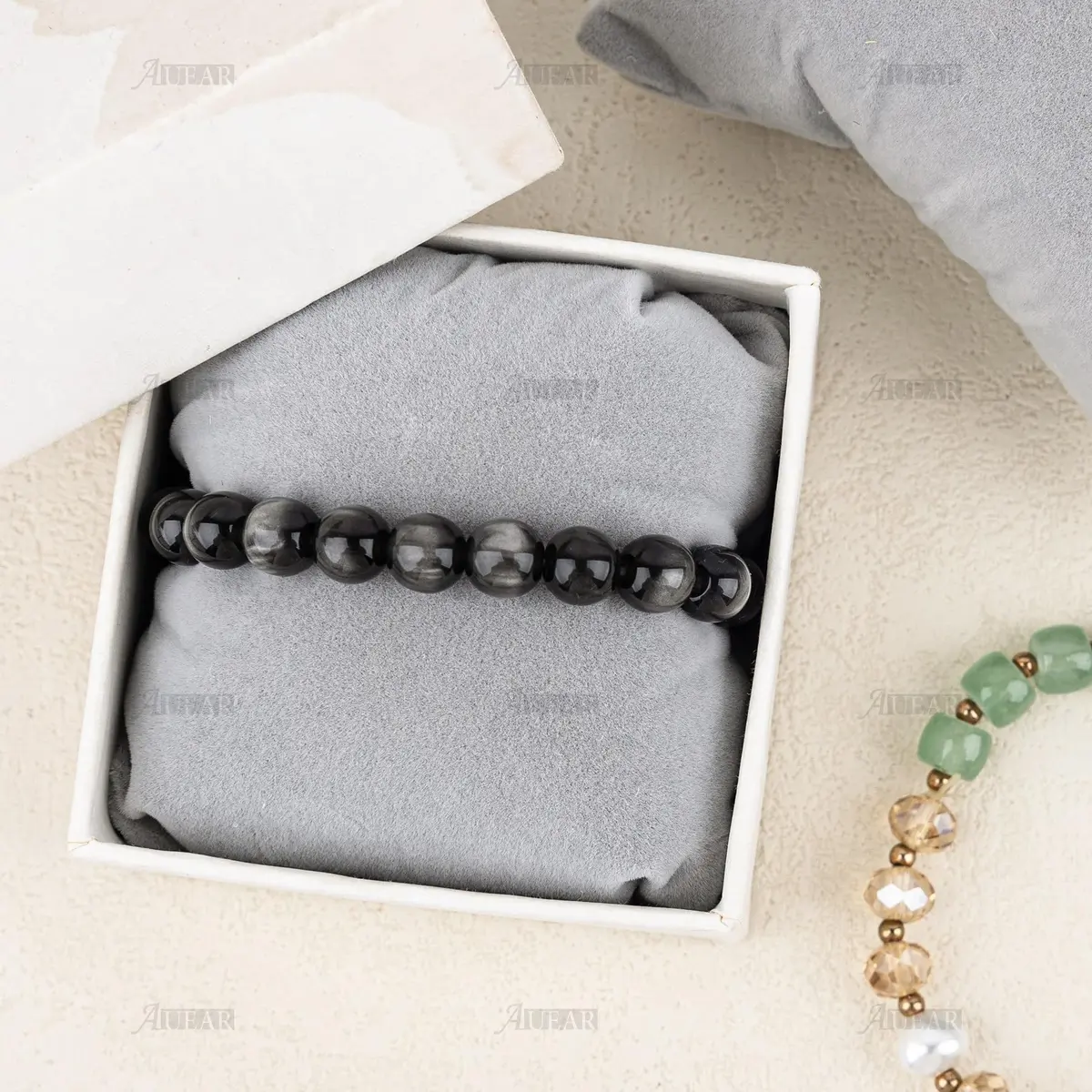 AUEAR Grey Velvet Watch Pillows 10 Pack | Jewelry Display Pillow for Gift Box - view 5