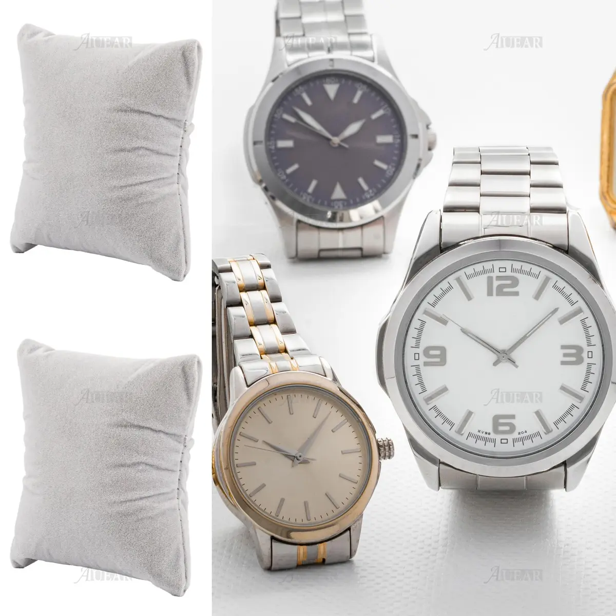 AUEAR Grey Velvet Watch Pillows 10 Pack | Jewelry Display Pillow for Gift Box - view 6