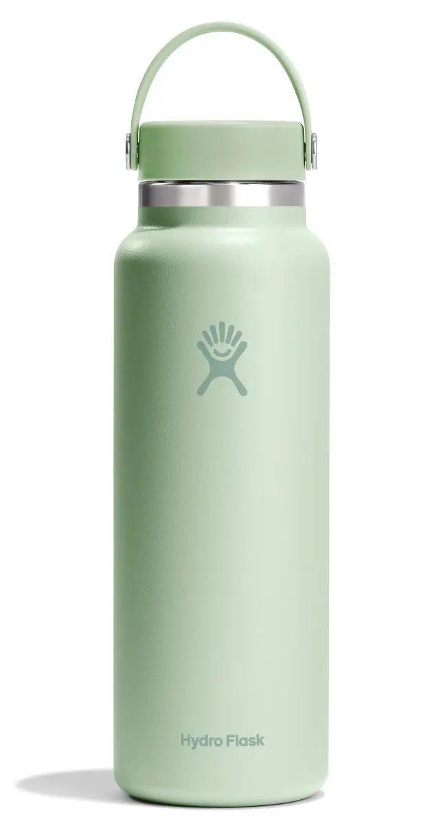 Hydro Flask 40 Oz Wide Mouth Water Bottle - Tonal White, Insulated Stainless Steel, Leakproof - main product image