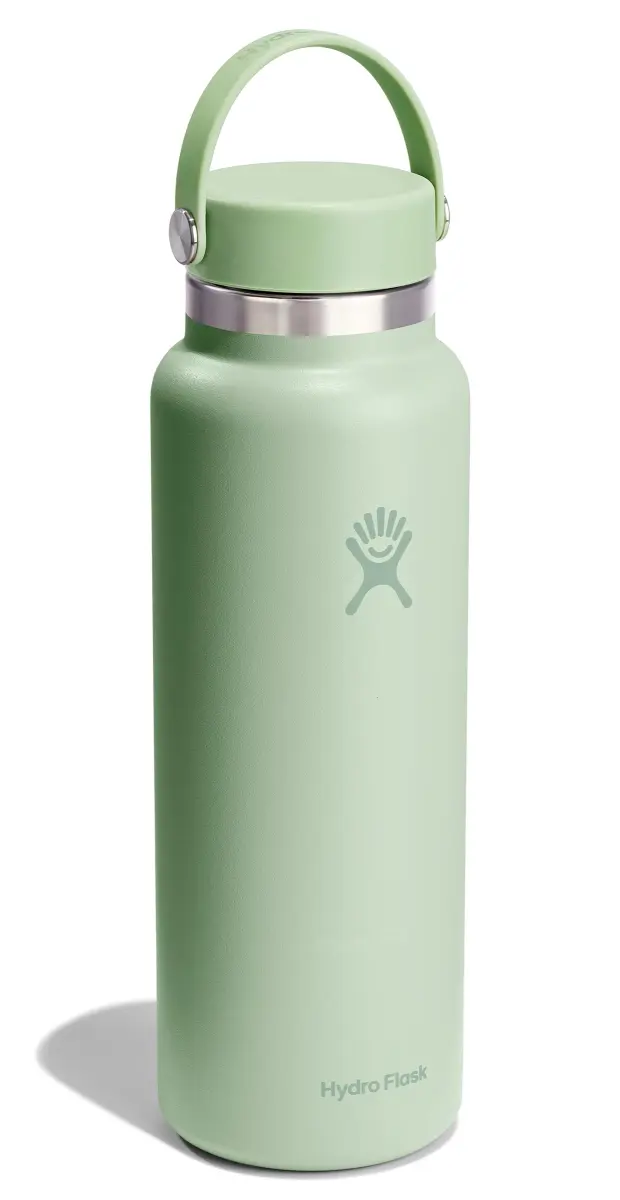 Hydro Flask 40 Oz Wide Mouth Water Bottle - Tonal White, Insulated Stainless Steel, Leakproof - view 2