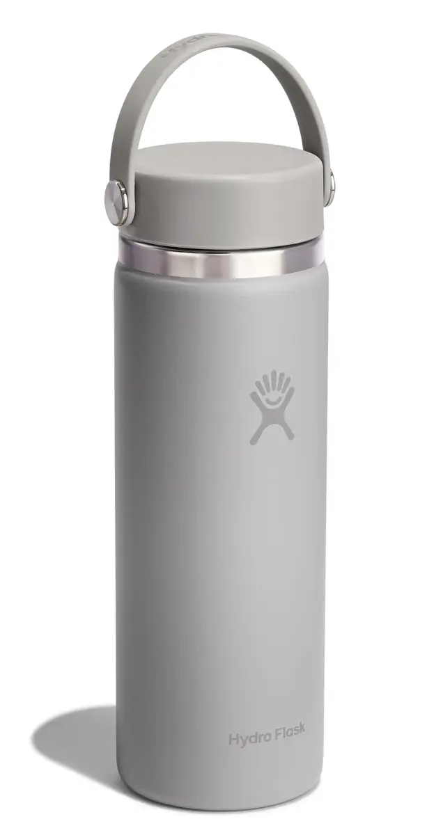 Hydro Flask 20 Oz Birch Gray Wide Mouth Water Bottle | Insulated Stainless Steel, Leakproof - view 2
